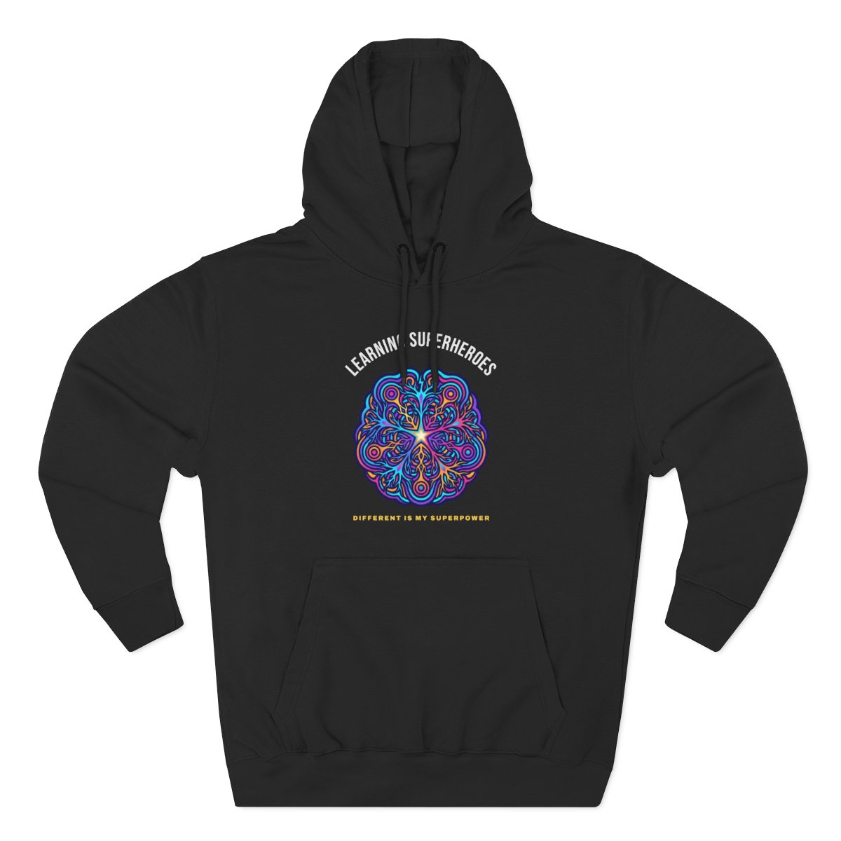 Neural Bloom Hoodie Black